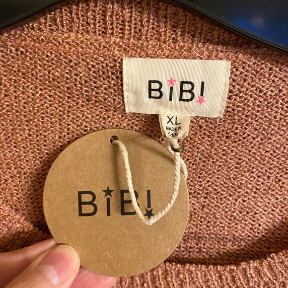 BiBi multi color striped long sleeve sweater size XL, new with tags - Picture 3 of 12